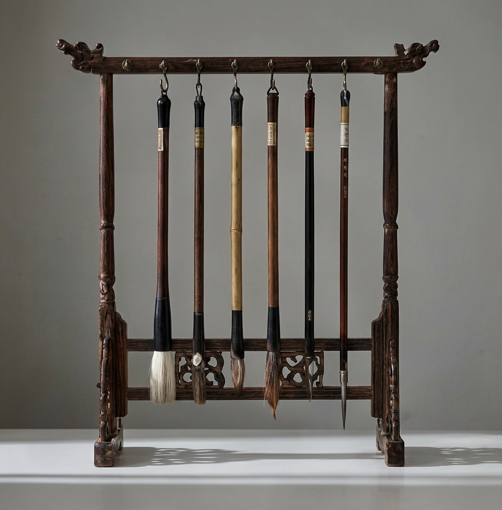Walnut Brush Display Rack