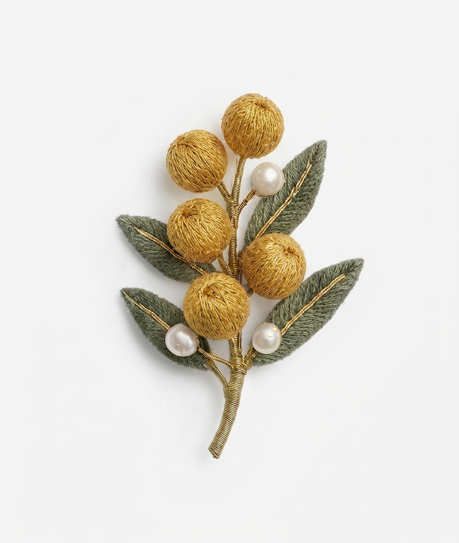Golden Wattle Brooch