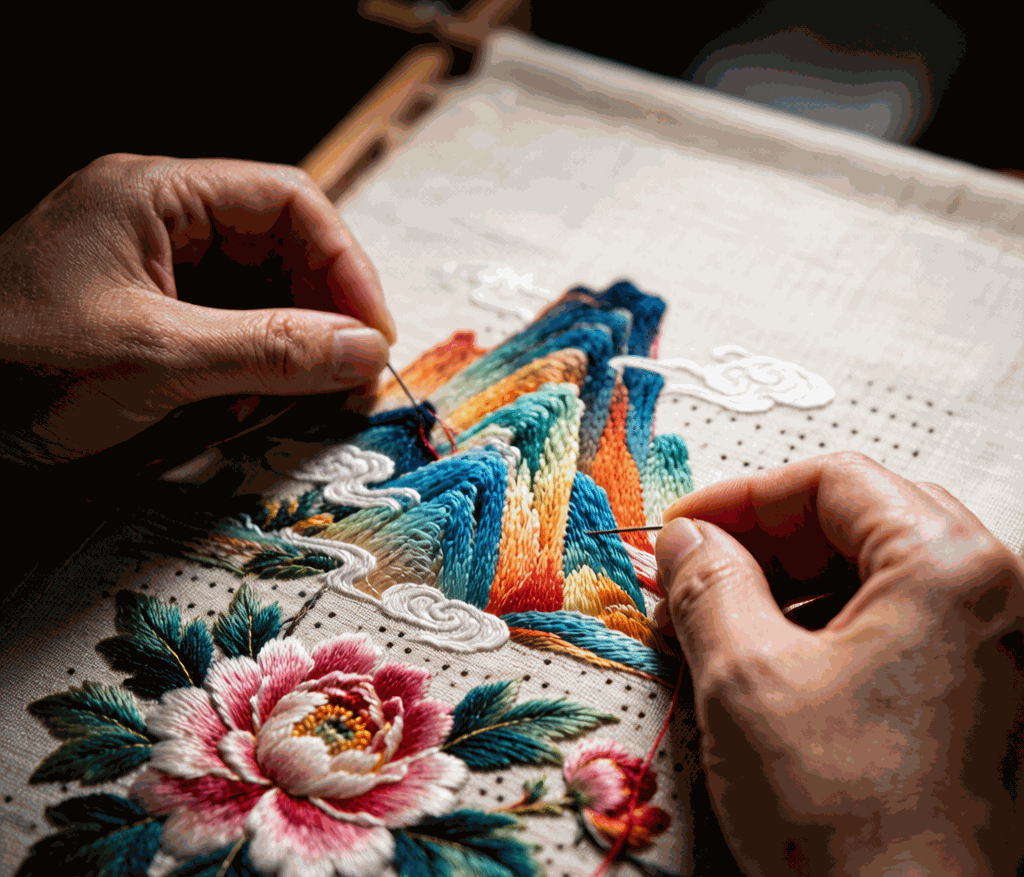 Shu Embroidery Scarf