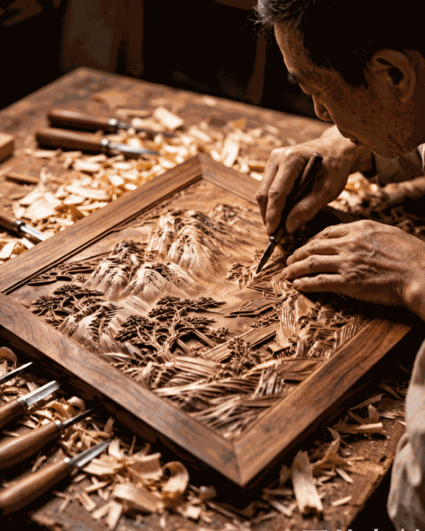 Wood Carving Screen