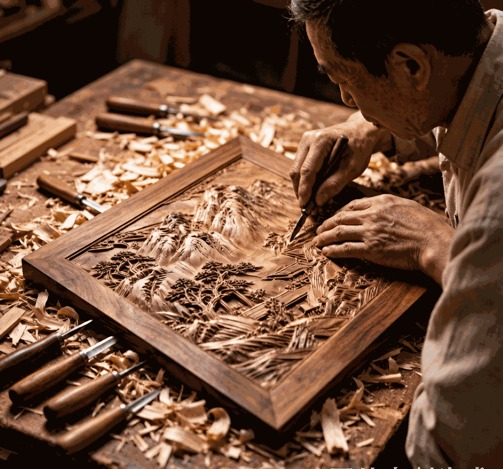 Wood Carving Screen