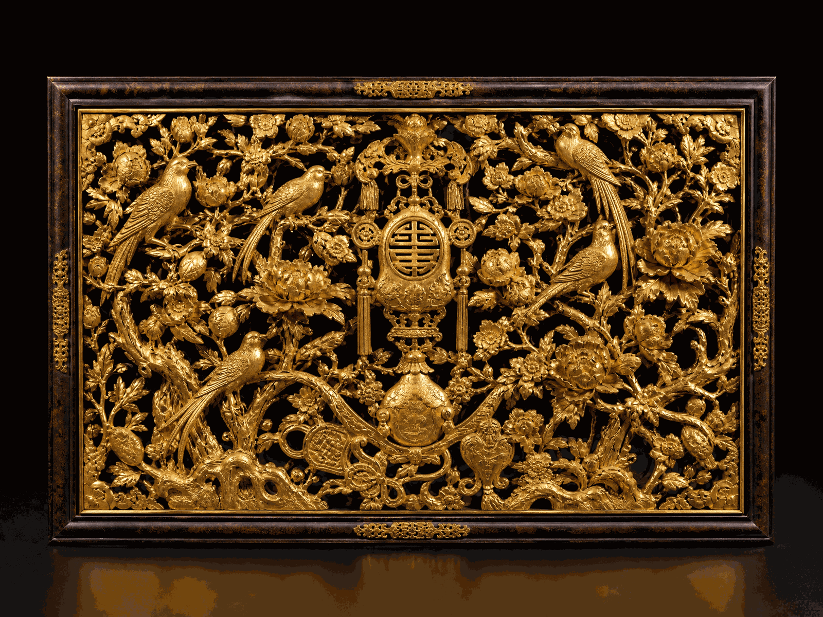 Gold Lacquer Wood Panel