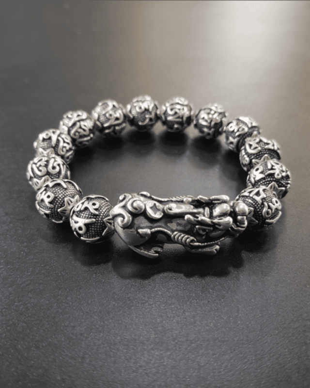 Pixiu Men's Silver Bracelet