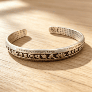 Antique Sanskrit Silver Bracelet