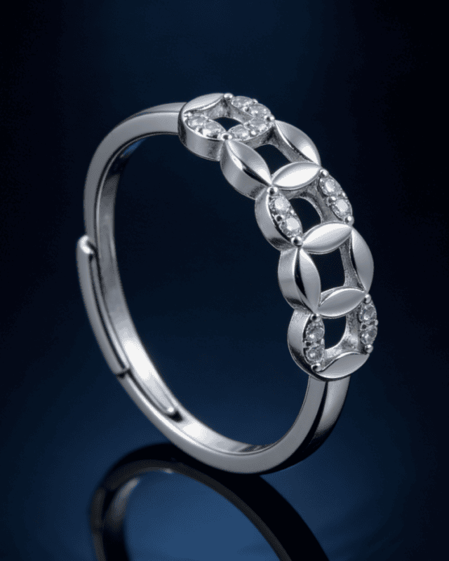 Coin Couple Silver Rings