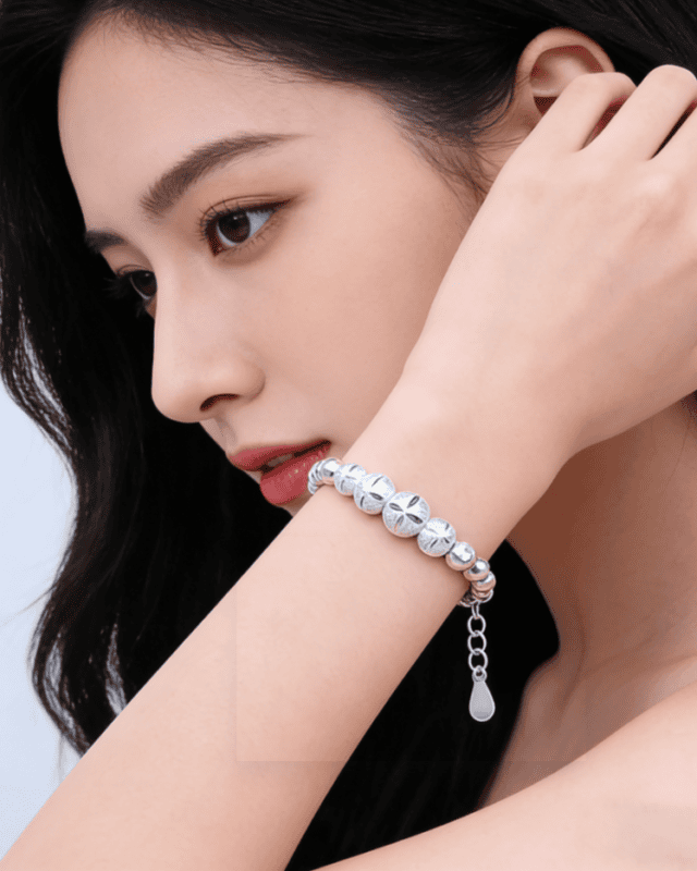 Fortune Bead Silver Bracelet