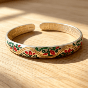 Gold-plated Cloisonné Silver Bracelet