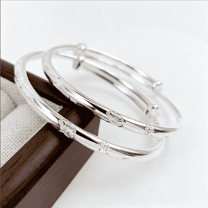 Open-size Pure Silver Children's Bangle