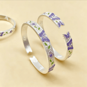 Cloisonné Silver Bracelet