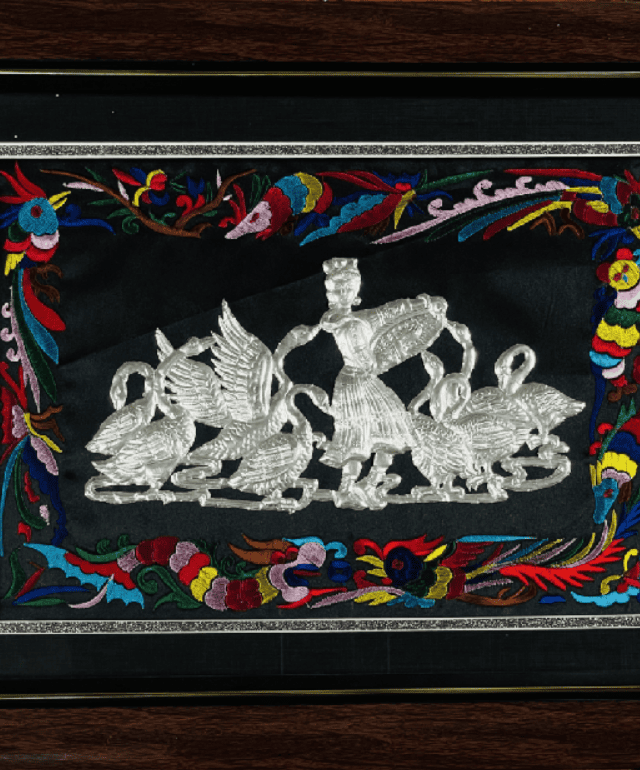 Silver Painting Series 4 (Returning Home, Lusheng Festival, Goose Herder)
