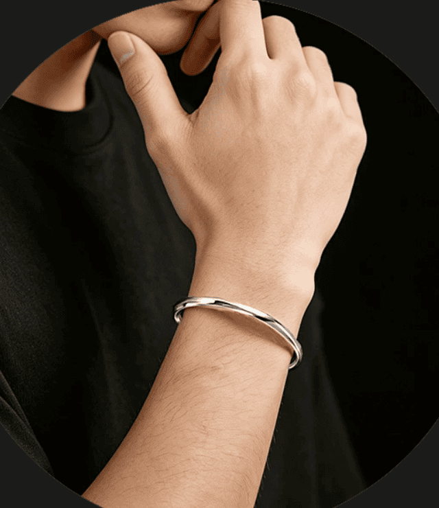 Mobius Silver Bracelet