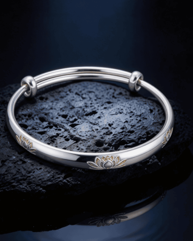 Lotus Silver Bracelet