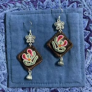 Guizhou Miao Heritage Heavy Embroidered Vintage Earrings