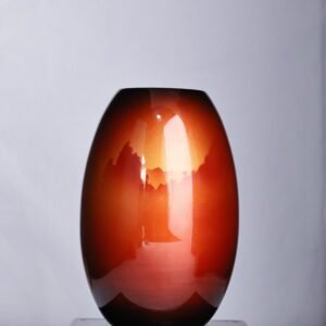 Three Gorges Oval Lacquer Brush Pot