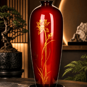 Lotus Beauty Lacquer Vase