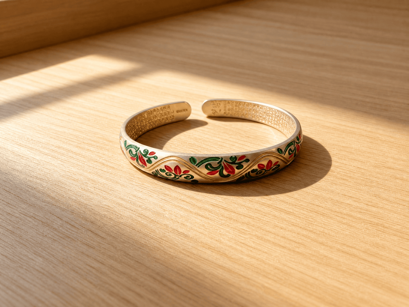 Gold-plated Cloisonné Silver Bracelet