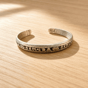 Antique Sanskrit Silver Bracelet