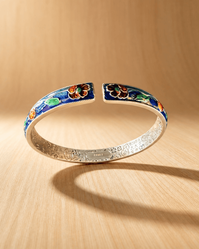 Cloisonné Silver Bracelet