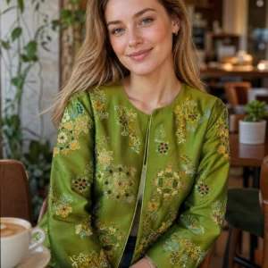 Linglong Baoxiang Flower Su Embroidery Short Coat