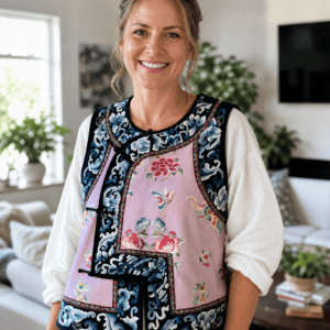 Reissue Purple Floral Su Embroidery Vest