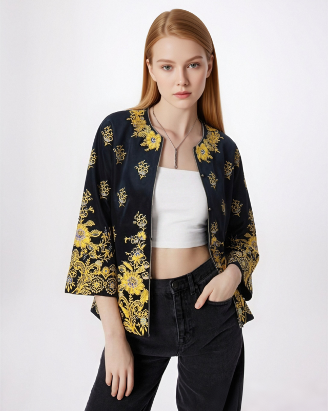 Gilded Gold Su Embroidery Robe